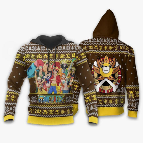 DivesArt - halmhatt pirater ful jultröja och hoodie en bit anime xmas